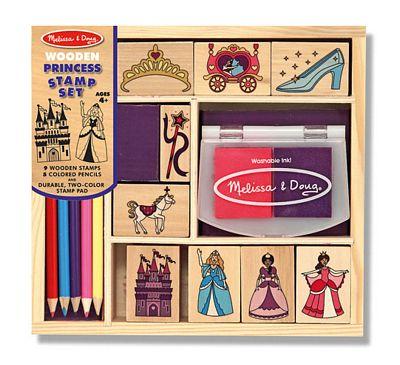 MND2418 MELISSA & DOUG WOODEN PRINCESS STAMP SET