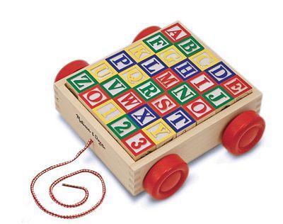 MELISSA & DOUG CLASSIC ABC BLOCK CART