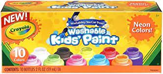 CRAYOLA 10CT WASHABLE NEON PAINT