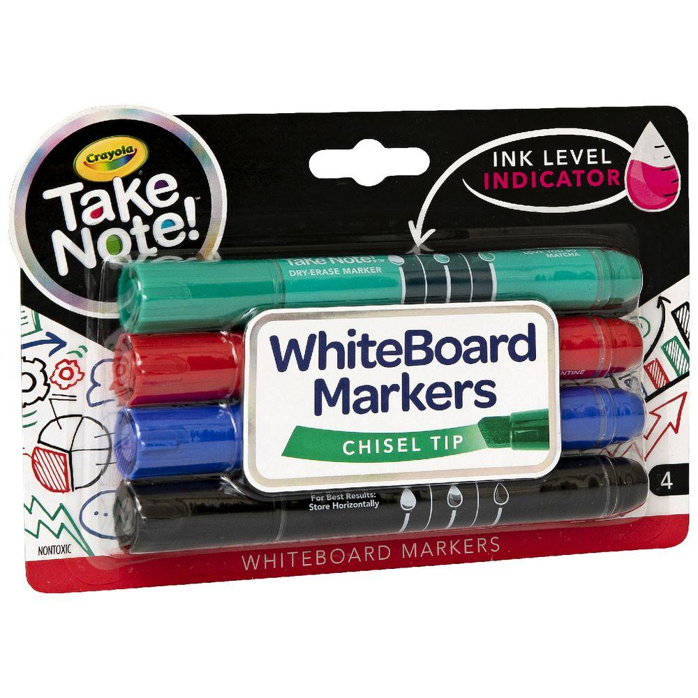 CRAYOLA TAKE NOTE 4CT WHITEBOARD MARKERS