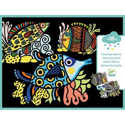 DJECO VELVET COLOURING PRETTY FISHES