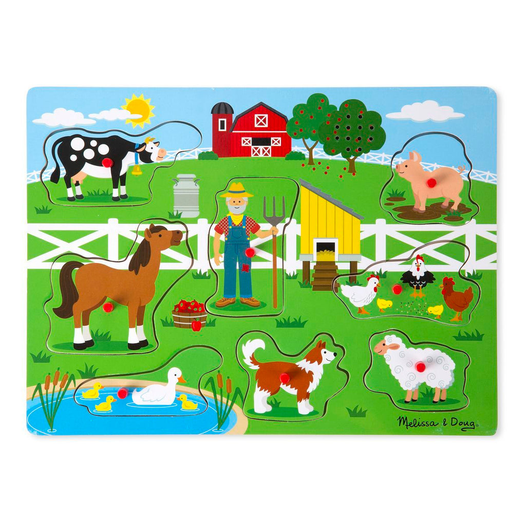 M&D OLD MACDONALD FARM SOUND PUZZLE 8PC