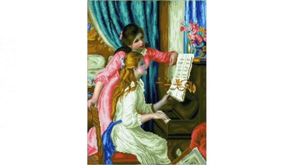 DIAMOND DOTZ GIRLS AT THE PIANO 48X66cm